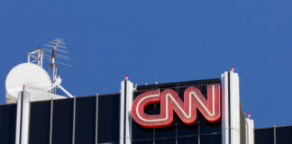 CNN logo on a building.